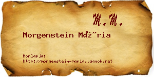 Morgenstein Mária névjegykártya